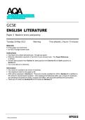2025 AQA  GCSE ENGLISH LITERATURE Paper 1 Shakespeare and the 19th-century novel Practice Questions with Worked Solutions