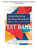 TEST BANK UNDERSTANDING NURSNG RESEARCH 7th EDITION  BY SUSAN GROVE complete newest solution  well rationalize