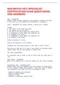 NAN MCKAY HCV SPECIALIST CERTIFICATION EXAM QUESTUIONS AND ANSWERS