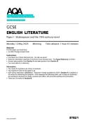 2025 AQA  GCSE ENGLISH LITERATURE Paper 1 Shakespeare and the 19th-century novel Practice Questions with Worked Solutions
