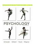 TESTBANK FOR PSYCHOLOGY 4TH EDITION BY DANIEL   L&period; SCHACTEr complete verified all chapters  100 &percnt; gurantee pass