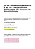 RN VATI Comprehensive Predictor Form A&comma; B&comma; & C&comma; Exam &lpar;2026&rpar; Questions And Correct Verified Answers&comma; 100&percnt; Guaranteed Pass &vert;&vert;Complete A&plus; Guide