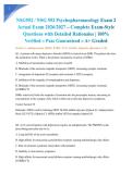 NSG552 &sol; NSG 552 Psychopharmacology Exam 2 Actual Exam 2026&sol;2027 &ndash; Complete Exam-Style Questions with Detailed Rationales &vert; 100&percnt; Verified &ndash; Pass Guaranteed &ndash; A&plus; Graded