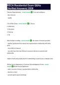 RECA Residential Exam Q&As &lpar;Verified Answers&rpar; 2026