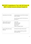 MCLETC Comprehensive Test with All Correct & 100&percnt; Verified Answers &vert;Already Graded A&plus;
