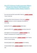 Nurs 6512 Advanced Health Assessment Midterm  Review Exam Newest 2026 Questions and  Correct Detailed Answers Already Graded A&plus; 
