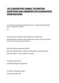 LAT LABORATORY ANIMAL TECHNICIAN QUESTIONS AND ANSWERS FOR GUARANTEED EXAM SUCCESS