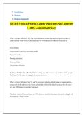 GFEBS Project Systems Course Questions And Answers - 100&percnt; Guaranteed Pass&excl;&excl;