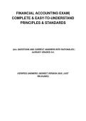 Financial Accounting Complete Exam Principles & Standards &vert; All Questions And Correct Answers With Rationales &vert; Already Graded A&plus; &vert; Verified Answers &vert; Newest Version 2026 &vert; Just Released