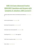 EMD V14 Exam Advanced Practice  2026&vert;2027 Questions and Answers with  Complete A&plus; Solutions 100&percnt; Correct&excl;&excl;&excl;