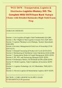 WGU D470 Transportation&comma; Logistics & Distribution Exam Bank &vert; Logistics Mastery 365 &vert; Multiple Choice Questions with Detailed Rationales &vert; Complete High-Yield Study Guide & Exam Prep