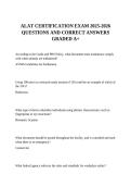 ALAT CERTIFICATION EXAM 2025-2026 QUESTIONS AND CORRECT ANSWERS GRADED A&plus;