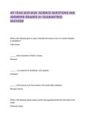 ATI TEAS 2025-2026  QUESTIONS AND ANSWERS GRADED A&plus; GUARANTEED SUCCESS
