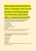 Relias Advanced Dysrhythmia  Exam A Questions And Correct  Answers &lpar;Verified Answers&rpar;  Plus Rationales 2025&sol;2026  Q&A &vert; Instant Download Pdf 