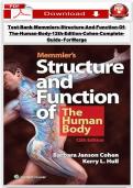 Test Bank for Memmler&rsquo;s Structure and Function of the Human Body 12th Edition Cohen Complete Guide All Chapters Anatomy and Physiology Exam Prep