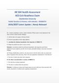 NR 304 Health Assessment HESI Exit Readiness Exam ACTUAL EXAM 2026&sol;2027 &vert; Newly Released &vert; Verified Q&A with Rationales &vert; Graded A&plus; &vert; Pass Guaranteed - A&plus; Graded