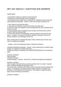 MKT 3401 MODULE 1 QUESTIONS AND ANSWERS
