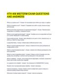 HTH 408 MIDTERM EXAM QUESTIONS AND ANSWERS 
