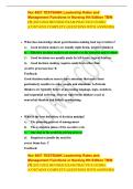 Test Bank &ndash; NUR 4827 Leadership Roles and Management Functions in Nursing 9th Edition &vert; Exam Questions & Solutions