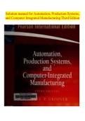 Solution manual for Automation&comma; Production Systems&comma;  and Computer Integrated Manufacturing Third Edition complete newest solution A&plus;