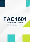 FAC1601 ASSIGNMENT 2 MEMO 2026 - DUE 15 APRIL 2026