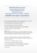 NR 304 Health Assessment ATI Exit Readiness Exam ACTUAL EXAM 2026&sol;2027 &vert; Newly Released &vert; Verified Q&A with Rationales &vert; Graded A&plus; &vert; Pass Guaranteed - A&plus; Graded