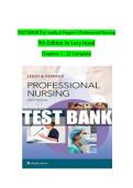 Leddy & Pepper&rsquo;s Professional Nursing 9th Edition Test Bank Hood &vert; All Chapters &vert; Nursing Exam Practice Questions & Answers
