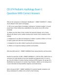 CD 674 Pediatric Audiology Exam 1 Questions With Correct Answers&period;