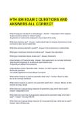 HTH 408 EXAM 2 QUESTIONS AND ANSWERS ALL CORRECT