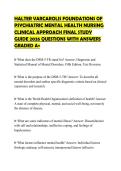 HALTER VARCAROLIS FOUNDATIONS OF PSYCHIATRIC MENTAL HEALTH NURSING CLINICAL APPROACH FINAL STUDY GUIDE 2026 QUESTIONS WITH ANSWERS GRADED A&plus;