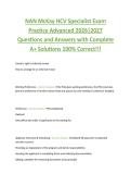 NAN McKay HCV Specialist Exam  Practice Advanced 2026&vert;2027  Questions and Answers with Complete  A&plus; Solutions 100&percnt; Correct&excl;&excl;&excl;