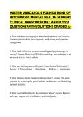 HALTER VARCAROLIS FOUNDATIONS OF PSYCHIATRIC MENTAL HEALTH NURSING CLINICAL APPROACH TEST PAPER 2026 QUESTIONS WITH SOLUTIONS GRADED A&plus;