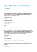 NUR 145 Exam 3 Questions With Correct Answers