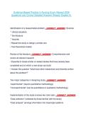 Evidence-Based Practice in Nursing Exam Newest 2026  Questions and Correct Detailed Answers Already Graded A&plus;
