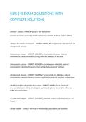 NUR 145 EXAM 2 QUESTIONS WITH COMPLETE SOLUTIONS&period;