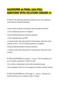HAZWOPER 40 FINAL 2026 FULL QUESTIONS WITH SOLUTIONS GRADED A&plus;