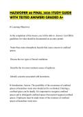 HAZWOPER 40 FINAL 2026 STUDY GUIDE WITH TESTED ANSWERS GRADED A&plus;