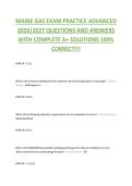 MAINE GAS EXAM PRACTICE ADVANCED  2026&vert;2027 QUESTIONS AND ANSWERS  WITH COMPLETE A&plus; SOLUTIONS 100&percnt;  CORRECT&excl;&excl;&excl;