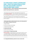 CM 2500 EXAM 2 &lpar;PART 2&rpar; PROBLEMS 2026 &ndash; PRACTICE QUESTIONS & STEP-BY-STEP SOLUTIONS &vert; EXAMITY PROCTORED PREP GUIDE