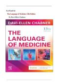 Test Bank Complete&lowbar; The Language Of Medicine 13th Edition&comma;  By Davi-Ellen Chabner &lpar;Author&rpar; All Chapter 1-22&vert; Latest Version With Detailed And Verified Answers&vert; Grade A&plus;