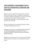 HESI LEADERSHIP & MANAGEMENT EXAM 2 2026 FULL REVISION PACK QUESTIONS AND SOLUTIONS