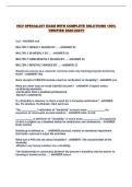 HCV SPECIALIST EXAM WITH COMPLETE SOLUTIONS 100&percnt; VERIFIED 2026-2027&excl;&excl;