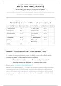 NU 155 Medical-Surgical Nursing Comprehensive Final Exam 2026&sol;2027 &ndash; Questions and Answers Complete Exam Material