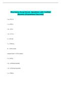 Pharmacy Excpt Exam- Questions with Verified  Answers &lpar;Guaranteed Success&rpar;