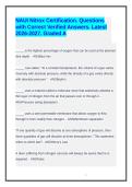 NAUI Nitrox Certification&period; Questions with Correct Verified Answers&period; Latest 2026-2027&period; Graded A