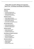 Biology Abitur Lernzettel &sol; Biology exam preparation -  Topics for Q1 - Cell Biology&comma; Neurobiology and Metabolism