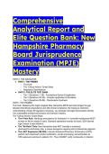 2026&sol;2027 Ultimate New Hampshire MPJE Pharmacy Law Test Bank & Study Guide&colon; 88 Elite Practice Questions&comma; Answers&comma; and Expert Analysis