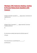 Michigan &lpar;MI&rpar; Hydronic Heating&comma; Cooling & Process Piping Exam Question with Answers
