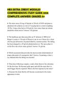HESI EXTRA CREDIT MODULES COMPREHENSIVE STUDY GUIDE 2026 COMPLETE ANSWERS GRADED A&plus;