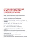 ATI FUNDAMENTALS PROCTORED RETAKE EXAM FLASHCARDS QUESTIONS AND ANSWERS